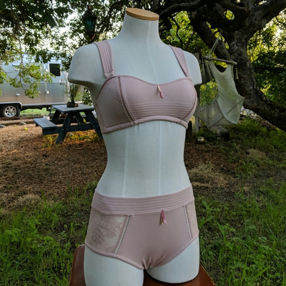Made by Niki Pink Bra and High-Waist Panty Set